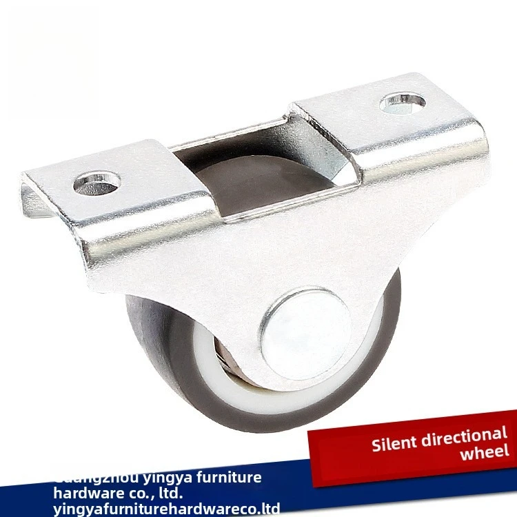 1 Inch Rubber Plate Caster, Directional Fixed Wheel For Drawer Furniture Hardware