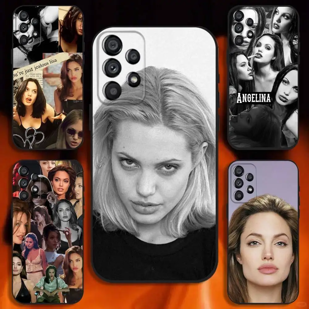 

Movie Star A-Angelinas Jolie Phone Case For Samsung Galaxy A20,A21s,A22,A31,A32,A52,A53,A72,73,A80 Soft Black Cover