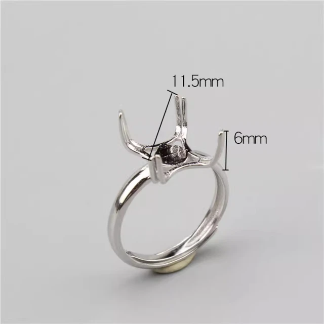 925 Sterling Silver 8 Claw Ring Blanks Adjustable Bases for Irregular Gemstones Cabochon Settings DIY Rings Jewelry Making AliExpress