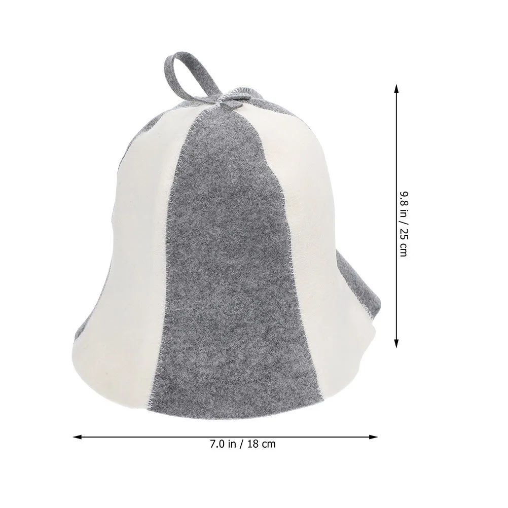 

3 pcs Hat Thick Bathing Cap For Spa Bath Sauna Hat Bath Unisex Headwear Comfortable Breathable Felt Sauna Hats