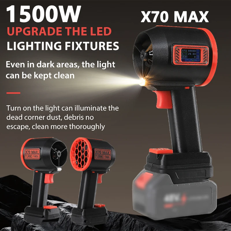 Violent Fan 1500W Turbo Jet Blower for Makita Handheld Jet Fan Powerful Portable Wireless Blowers No Battery
