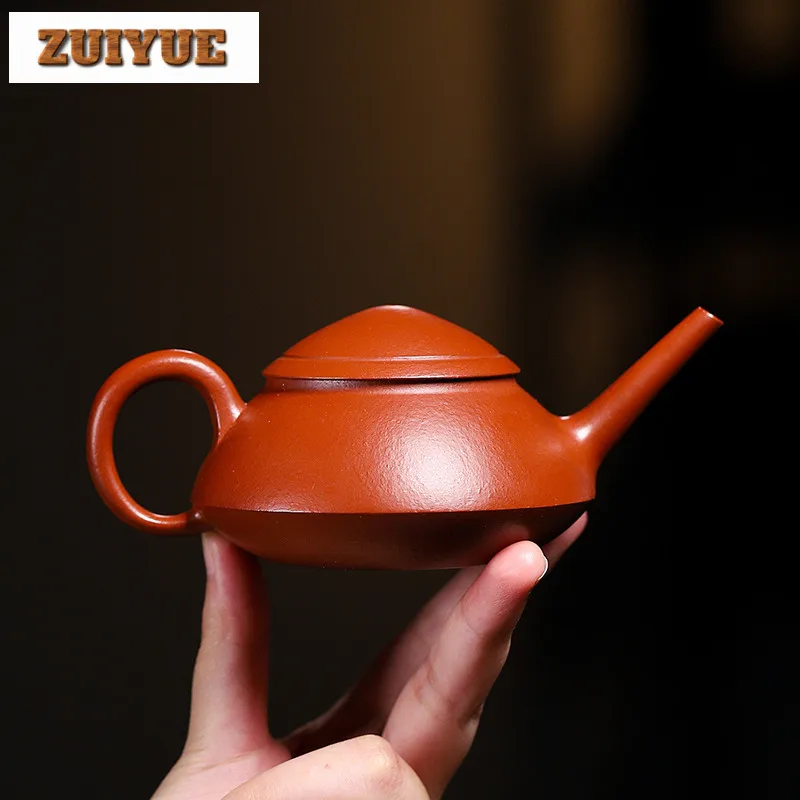 150ml Yixing Purple Clay Teapots Handmade Old Fisherman Pot Raw Ore Dahongpao Mud Tea Maker Kettle With Filter Zisha Teaset Gift