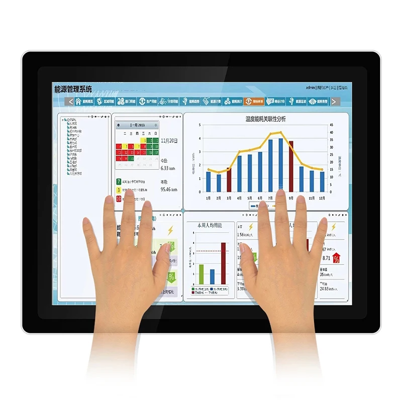 13,3 15,6 18,5-дюймовый промышленный компьютер «все в одном» панельном ПК Core i3 i5 i7 8G RAM 256G SSD с емкостным сенсорным экраном Win10 Pro