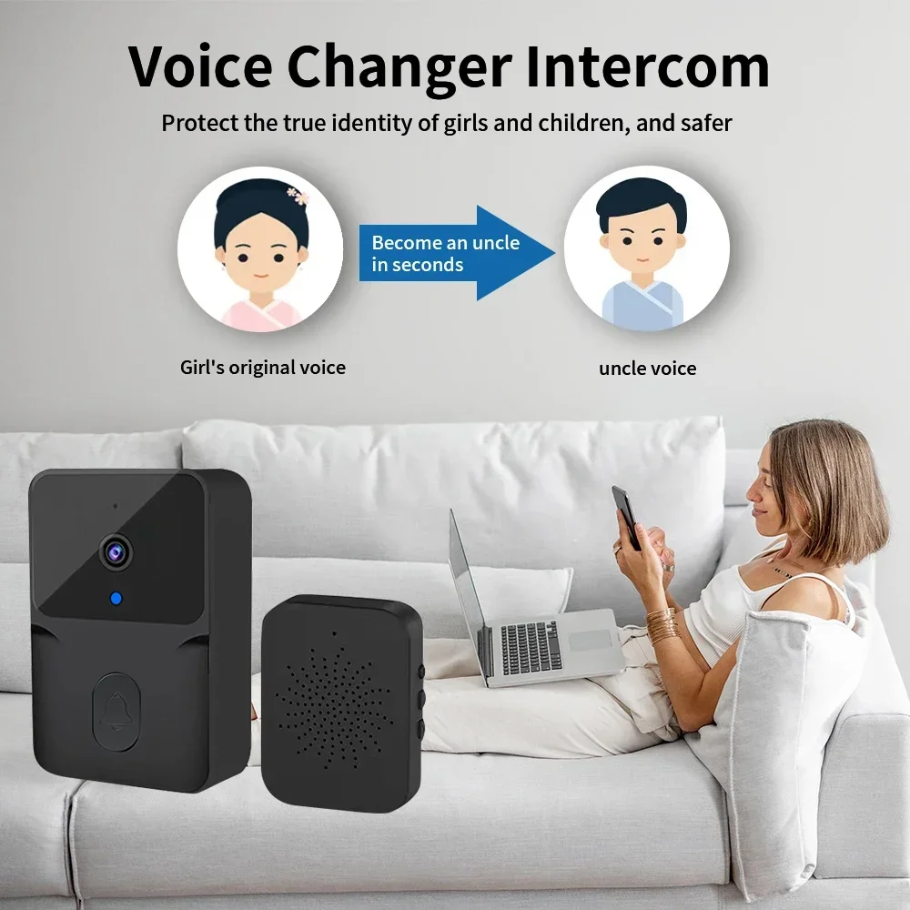 TNCE Tuya WiFi Doorbell With Camera Wireless Video Doorbell WIFI HD Outdoor Phone Door Bell Camera Security Video Intercom