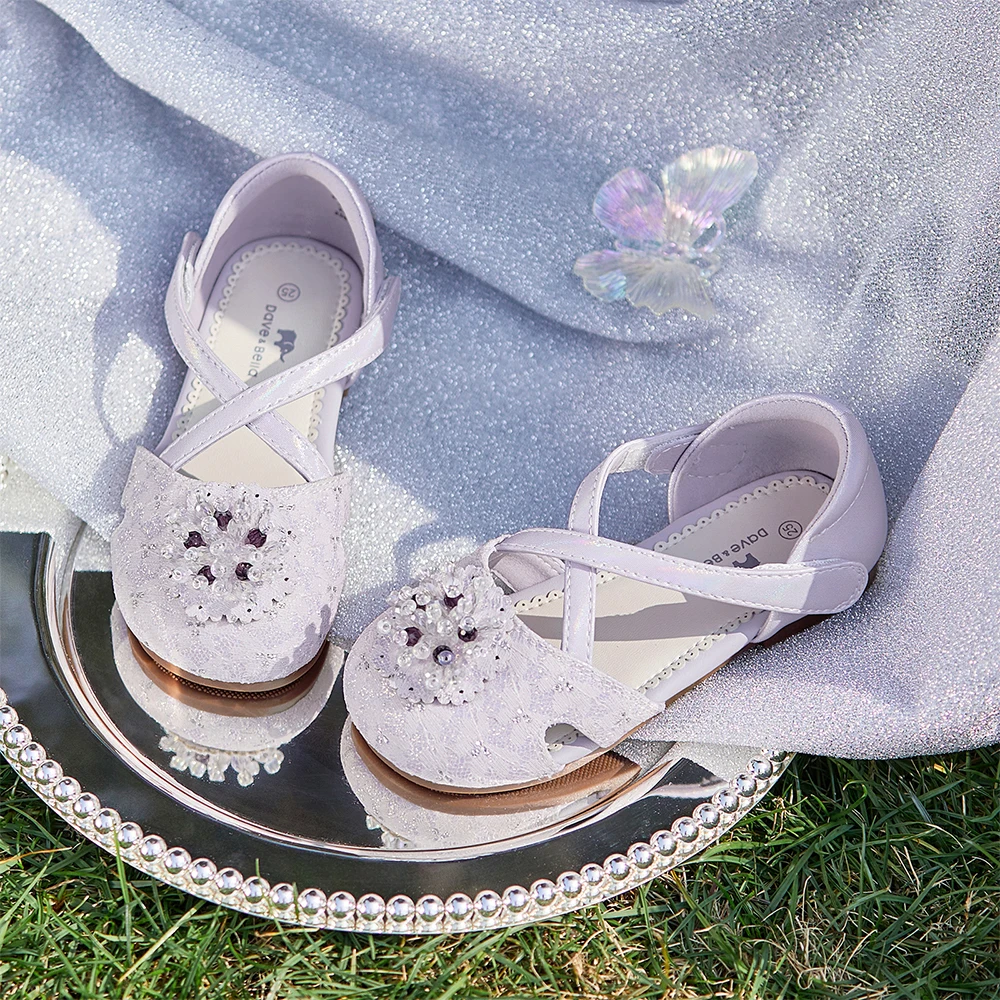 Dave Bella Girls Summer Sandals Children Shoes Princess Cool Breathable Kids Outdoor Sweet Sandal Fashion Party Purple DB2261721