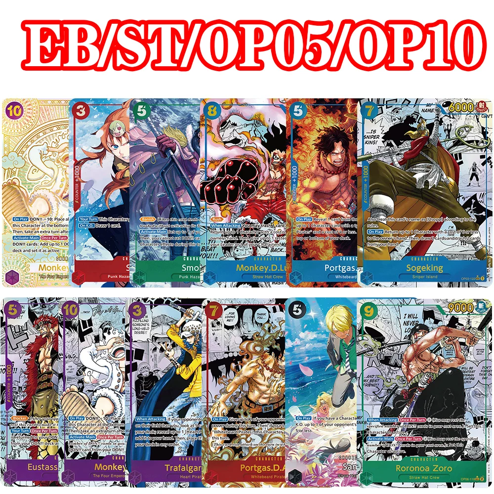 

ONE PIECE DIY Прокси-карты Луффи Айс Санджи Кузан Зоро Лоу Капитан Ньюгейт Кавендиш OP04/10/EB Английское аниме OPCG Коллекционная карта
