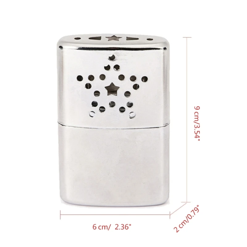 2pcs Portable Hand Warmer Liquid Fuels Mini Pocket Heater Reusable Furnace Metal Alloy Handy Winter Heaters for Outdoor