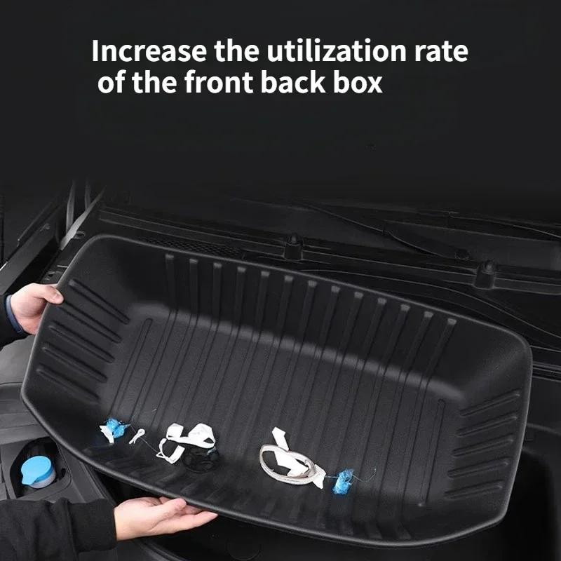 For Xpeng G9 2024 Front Rear Spare Box Mat TPE Waterproof Wear-resistant Storage Pad Car Interior Accessories