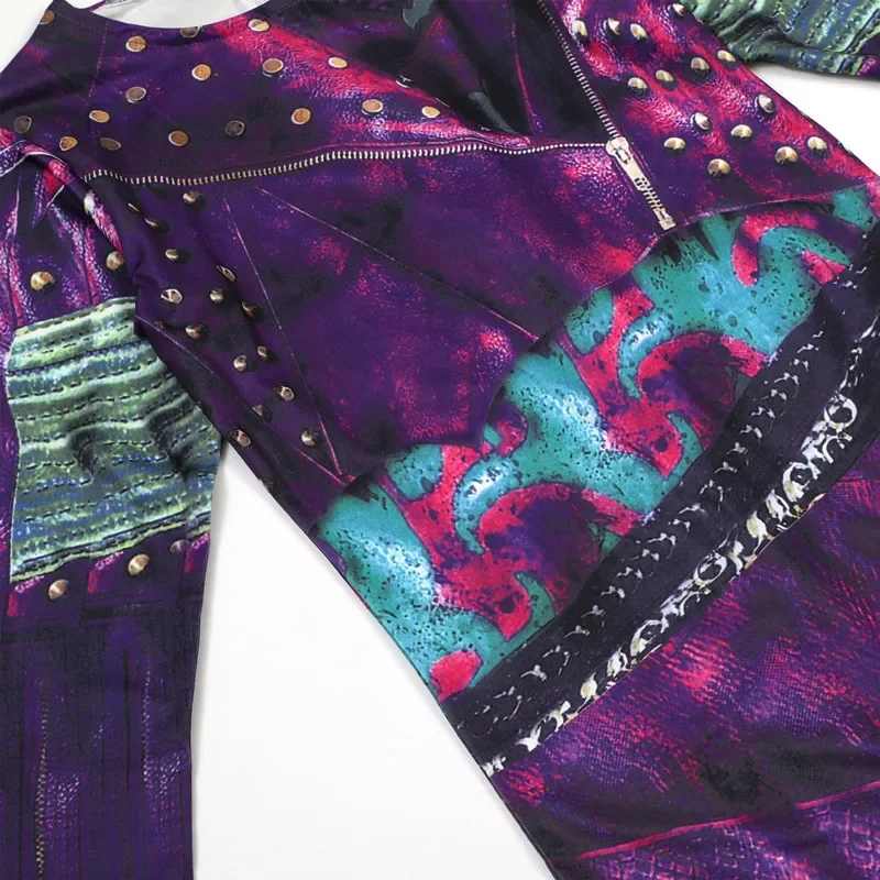 Disfraz de descendientes de Halloween para niñas, jeux populares, Cosplay para niños, mono impreso con cremallera,