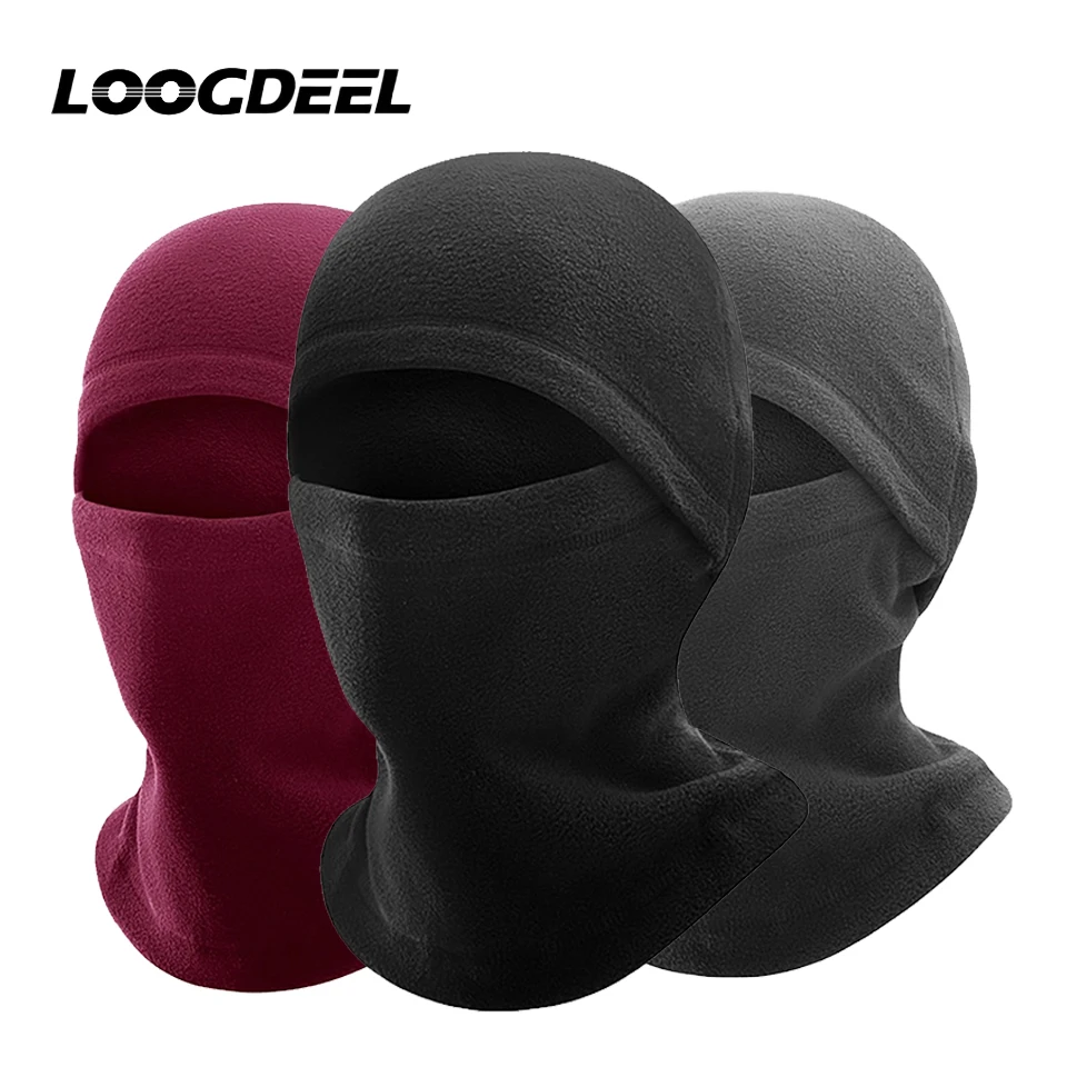 AliExpress LOOGDEEL Sports Cycling Bonnet Neck Protector Tactical Fleece Hat&Scarf Set Thermal Head Cover Winter Warm Balaclava Face Mask