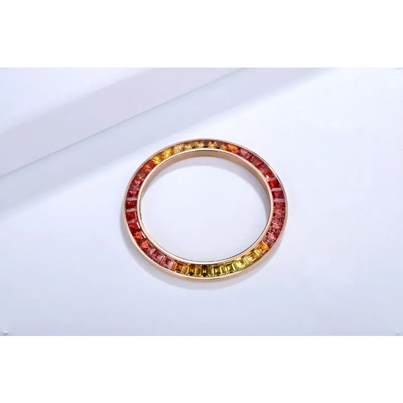 Ruif Sapphire Jóias de Pulso para Relojoeiros, Bezel Precise Cut, Tamanho Igual Criado, 40mm, 2024 Gradiation Cor