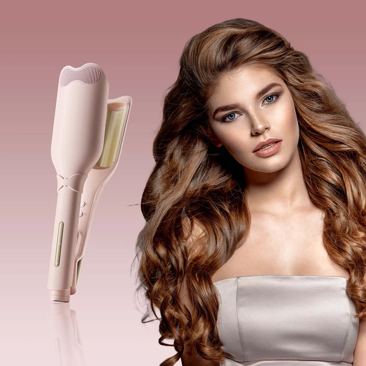 

28mm Negative Ion Ceramic Hair Curling Wand – Anti-Scald Electric Curling Iron for Long & Short Hair