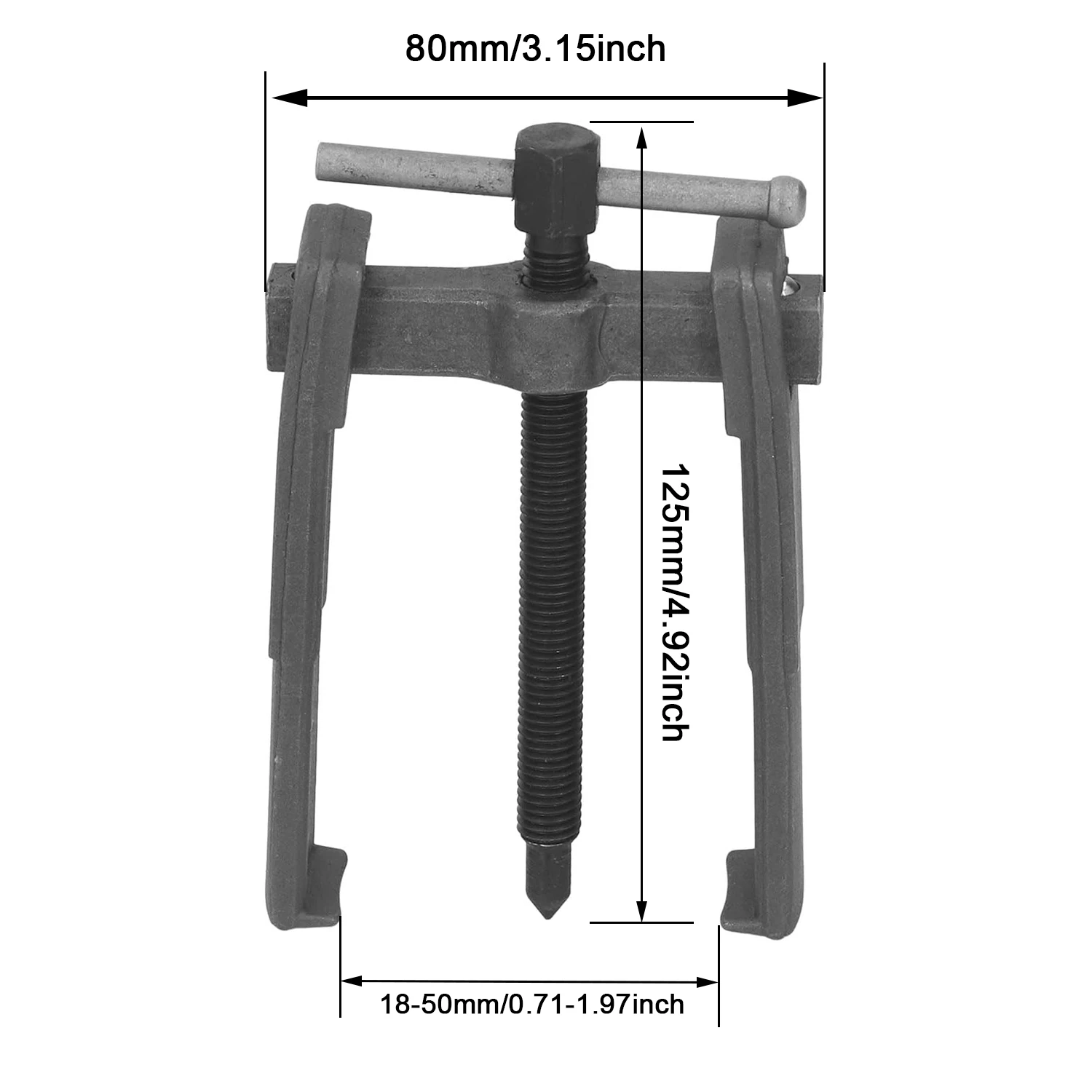 2 Jaws Bearing Puller 3/4 Inches Bearing Extractor Separator Tool Blind Hole Bearing Removal Tool Machanical Tools