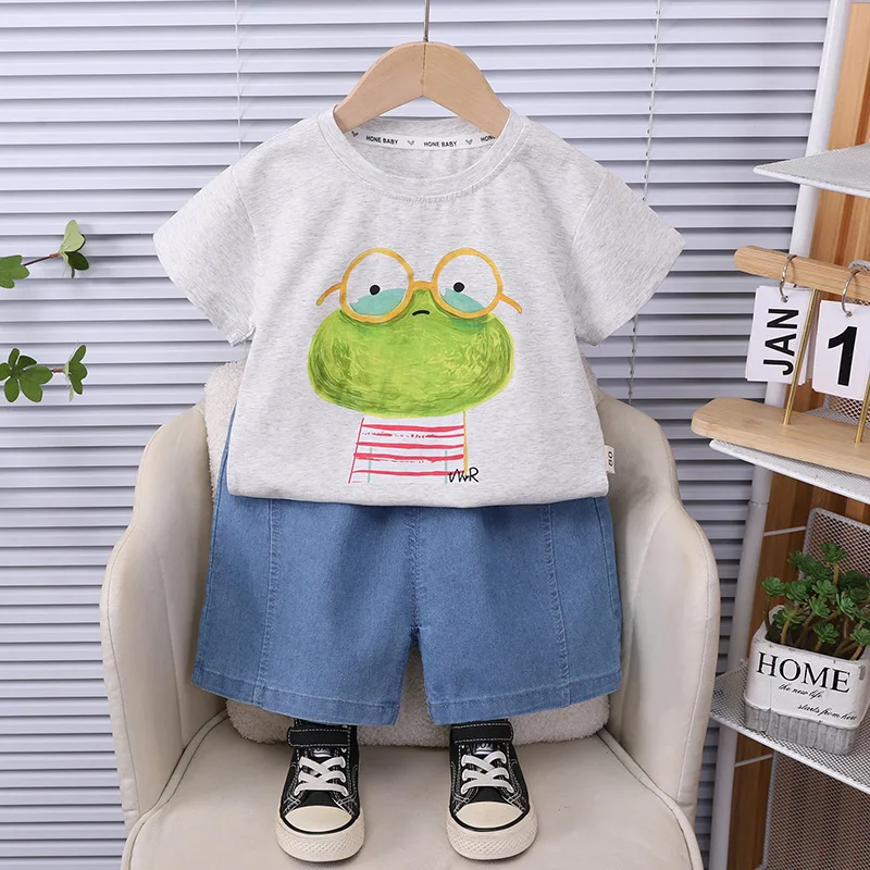 Boys clothes Sets Summer Children Cotton T-shirts Short Pants 2pcs Cute Suit For Baby Shorts Tracksuits Kids Outfits Toddler 3Y
