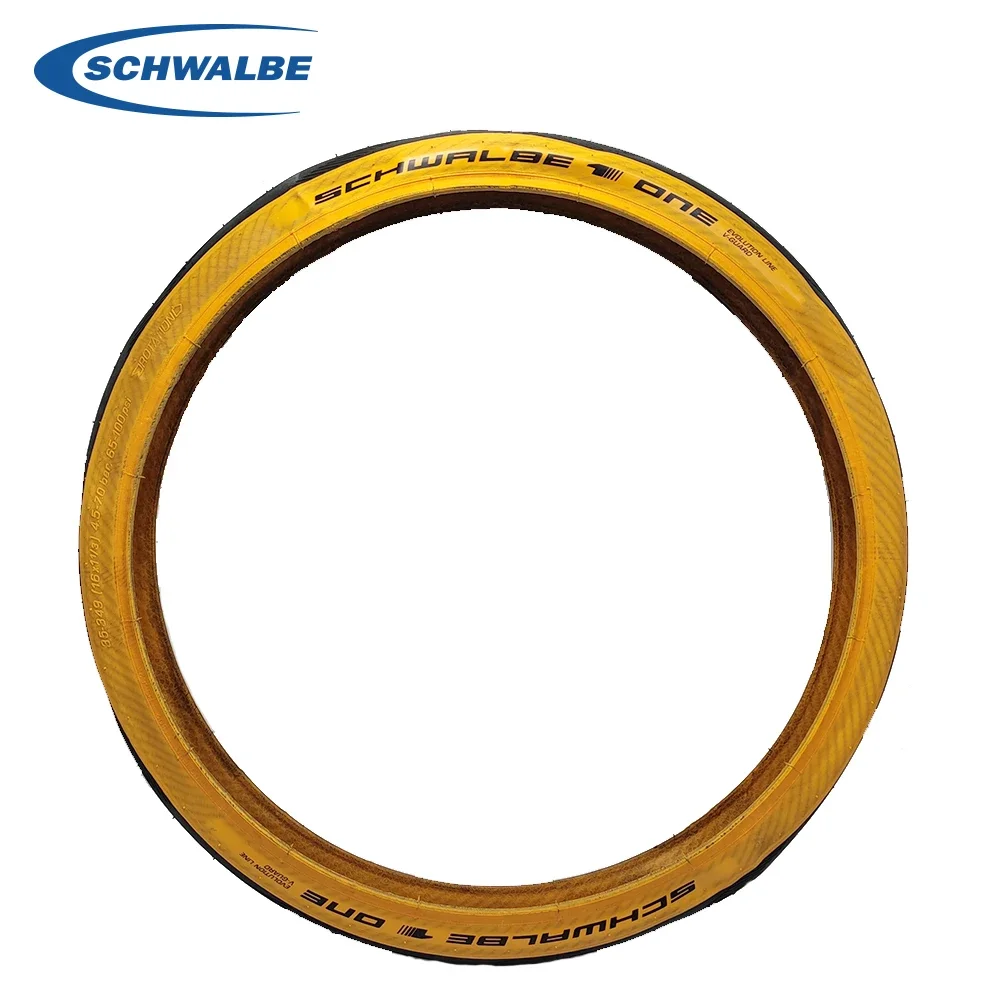 Schwalbe Marathon Racer ONE KOJAK 35-349 16 inch 16x1 1 / 3 Ultra Light Yellow Side Tire 32-349 For Brompton Folding Tyres