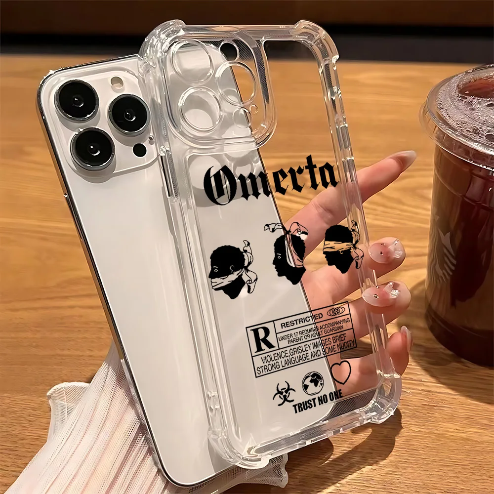 Hot O-omertas Masked Man Phone Case For IPhone 16 15 14 13 12 11 Mini Pro Max X XR 7 8 Plus SE2020 Shockproof Transparent Cover