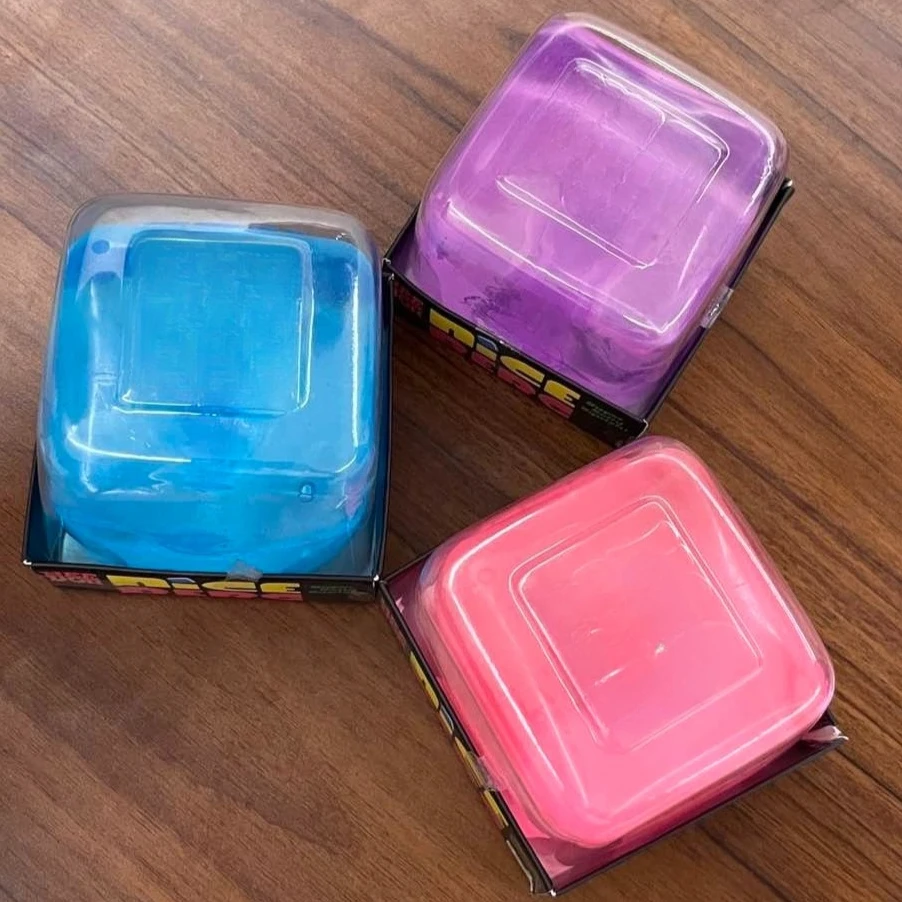 8,5 cm Super Großer Needoh Nice Berg Sensorischer Stressabbau-Würfel, Fidget-Tool gegen Angst & für Konzentration, Schreibtisch-Sensorik-Würfel, Geschenke