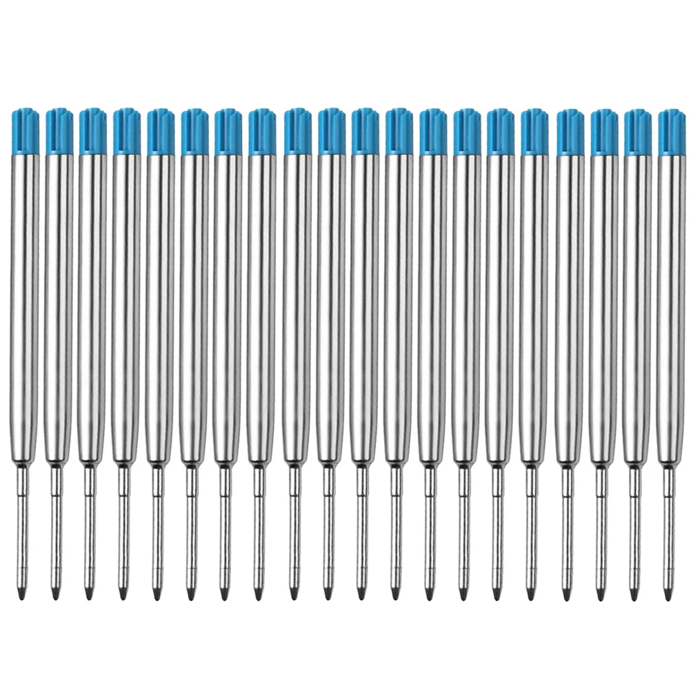 

20PCS 1mm Metal Tip Gel Pen Refills Student Stationery Office Supplies for Craft Doodling Scrapbooking Drawing (Blue)