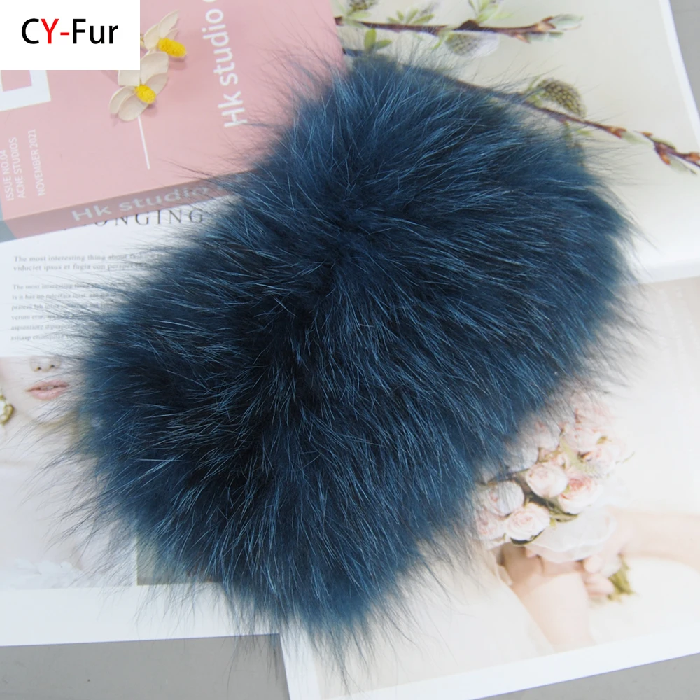 

Новая женская повязка на голову из натурального меха, пушистый теплый меховой шарф-кольцо из натурального лисьего меха, хорошо облегающий, зимний, вязаный, из натурального меха лисы