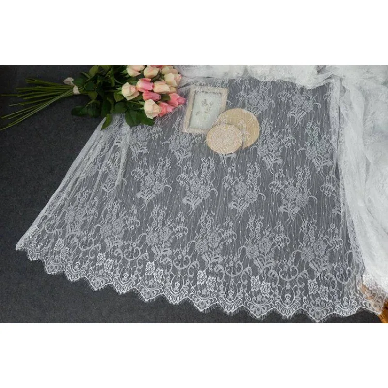 1.5-meter-wide high-quality full eyelash lace lace export grade handmade DIY clothing accessories curtain materials