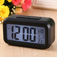Battery Clock Calendar Temperature LED Clock LED Backlight Digital Snooze Desk Alarm Clock Temperature Calendar Display Local