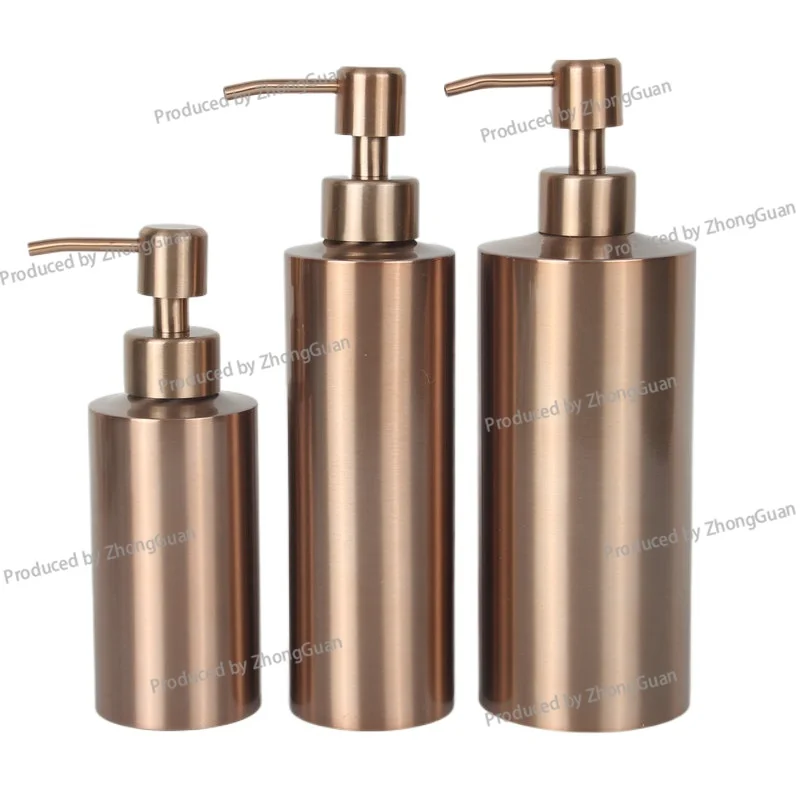 

304 Stainless Steel Hand Sanitizer Bottle, Countertop Soap Dispenser, Rose Gold Lotion Bottle.