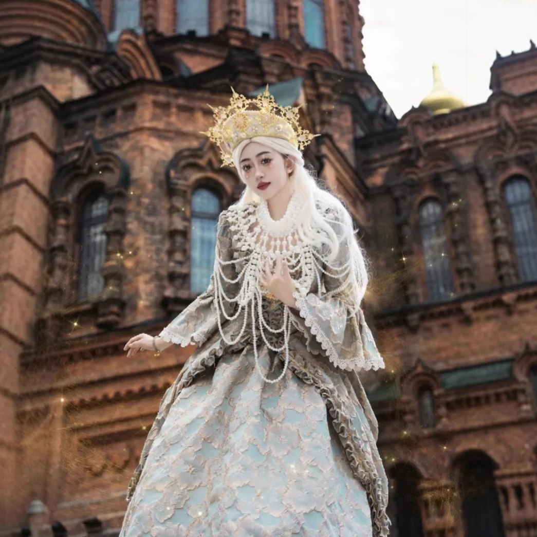 فستان المحكمة الأوروبي الرجعية تأثيري الدراما مرحلة الأداء زي حفلة تنكرية صور Vestidos Largos Elegantes Fiesta Mujer