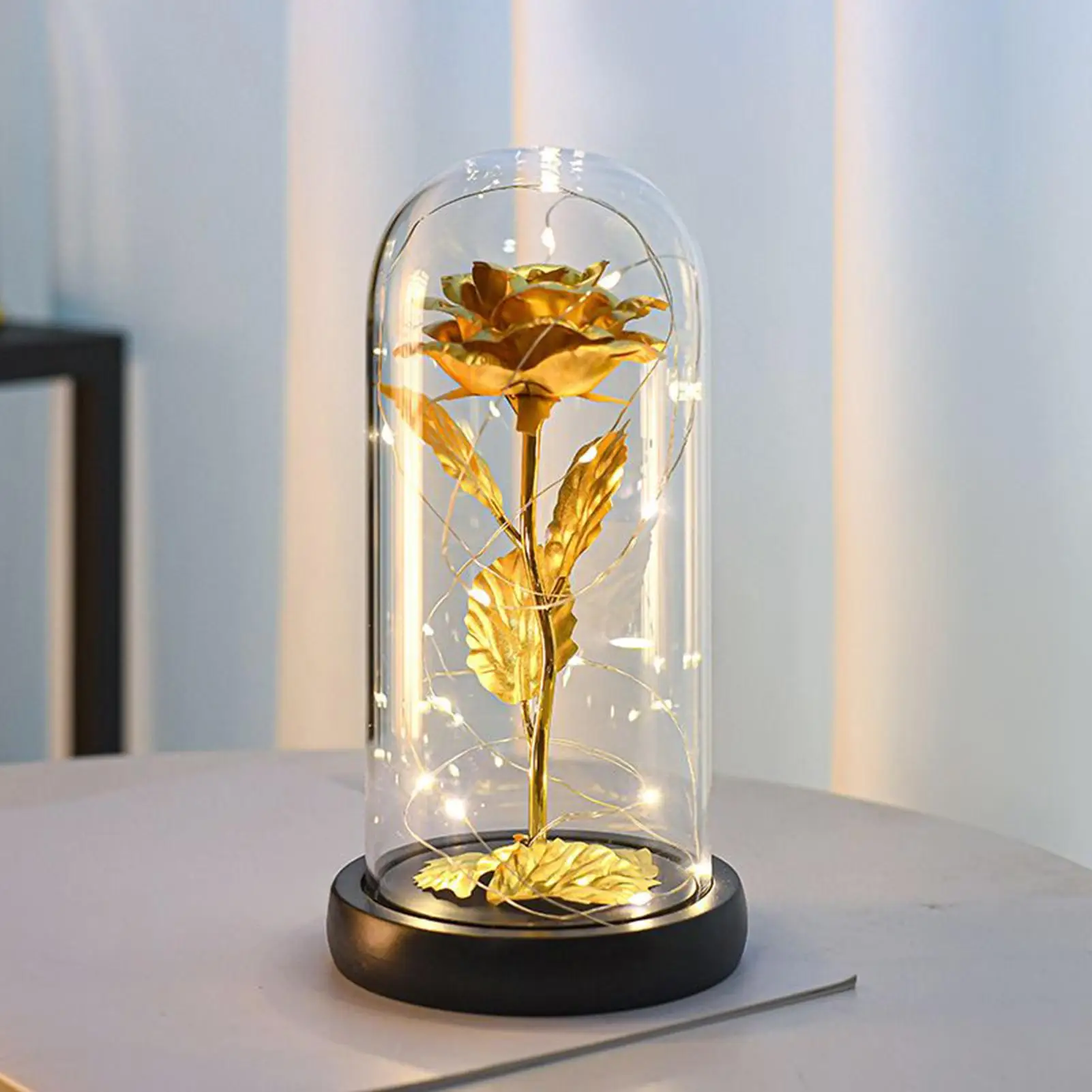 

Artificial Rose Flowers Valentines Day Gift for Girlfriend Eternal Rose LED Light Foil Flower Wedding Decor Christmas Gifts