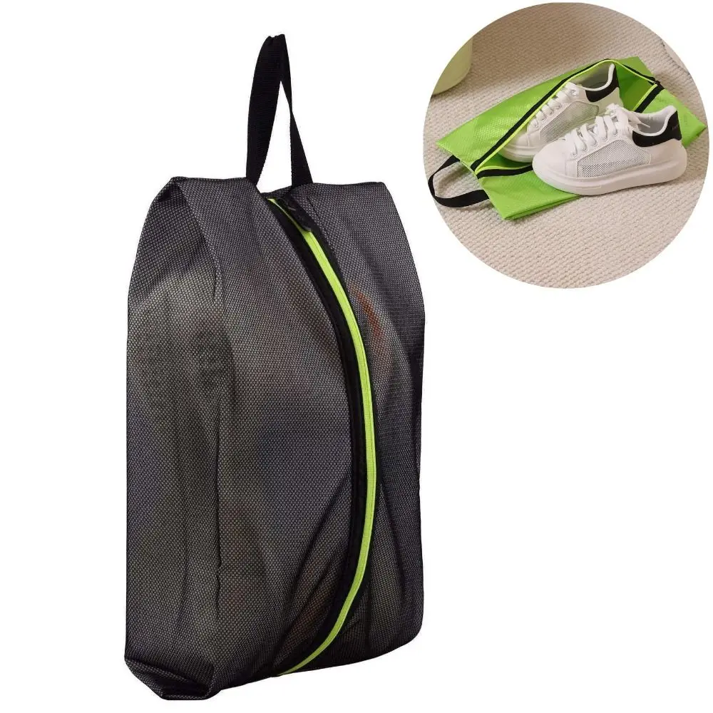 Portable Oxford Cloth Shoe Storage Bag Waterproof Dust-Proof Travel Shoe Bag Lightweight with Zipper Soccer Cleat Bag for Travel