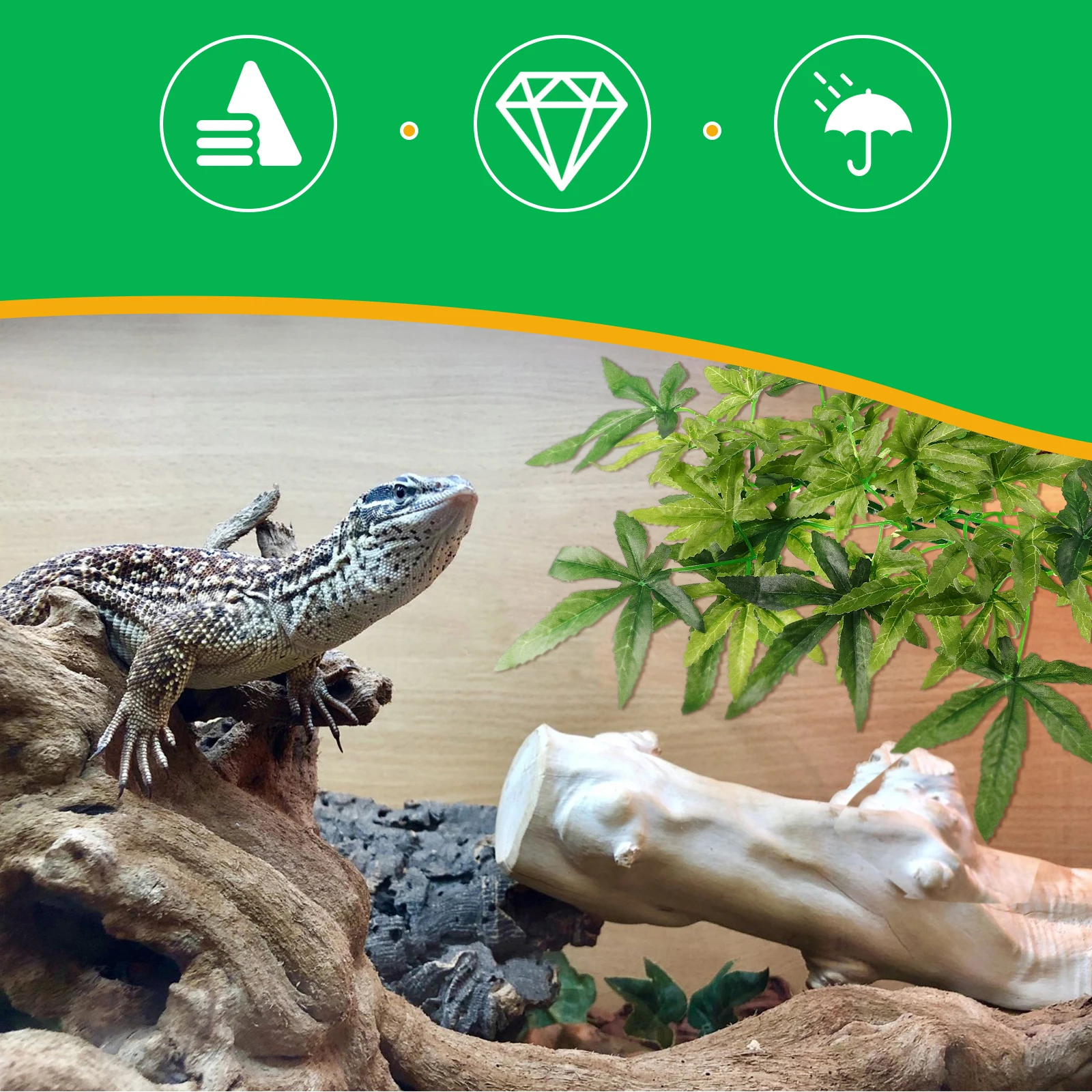 

Artificial Plant for Reptile Terrarium Decor Cactus Habitat Accessories Furnishings Resin nament Pet Supplies