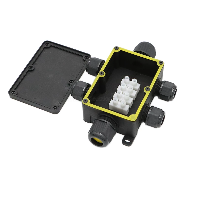 

IP68 Waterproof Sealed Junction Box 2-8 Way 3mm-14mm Cable Connector Outdoor Electrical Box with PC Plastic Terminal Retardant