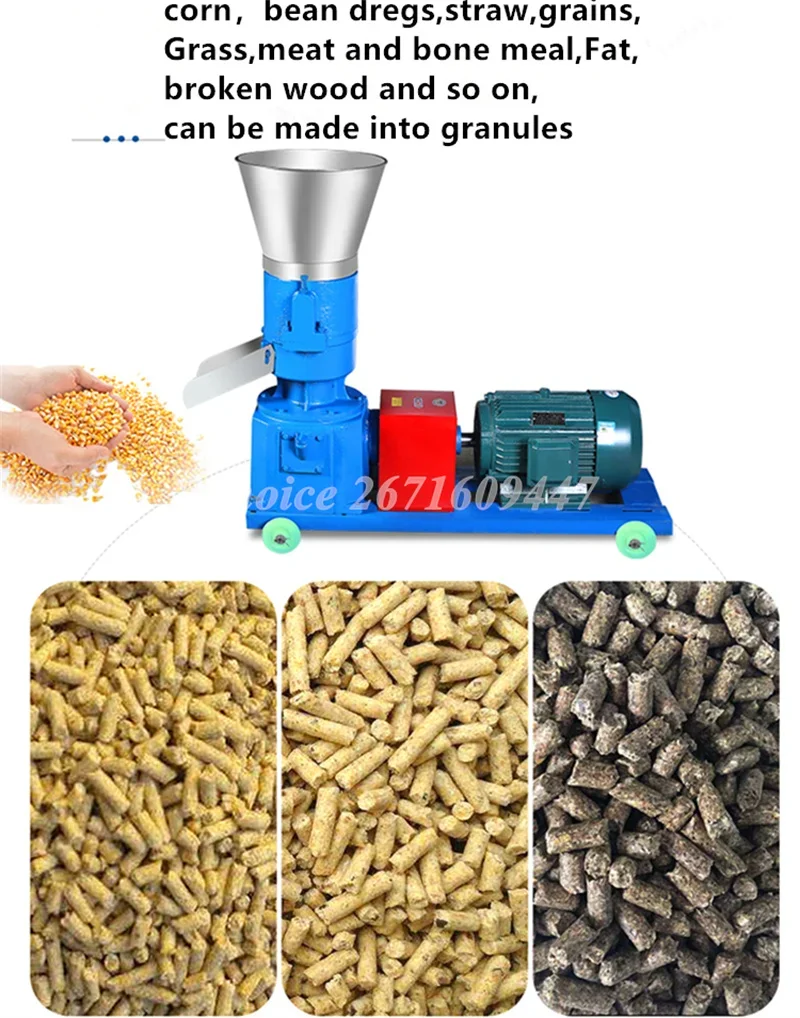 Poultry Animal Sink Feed Processing Machines Cattle Chicken Pig Rabbits Fish Duck Catfish Fodder Feed Pellet Mill Making Machine