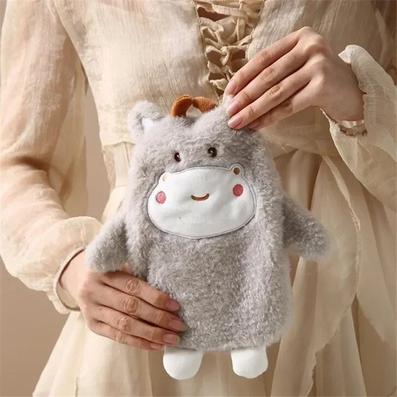 350ML Leuke Cartoon Pluche Warmwaterkruik Handwarmers Waterzak Handwarmer Gevuld Explosieveilige Draagbare Warmwaterzakken