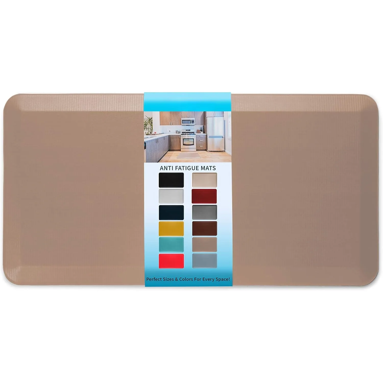 

Коврик против усталости, кухонный коврик толщиной 3/4-дюймовый, прочный - устойчивый к пятнам - нескользящее дно (20 x 39 дюймов, бежевый)