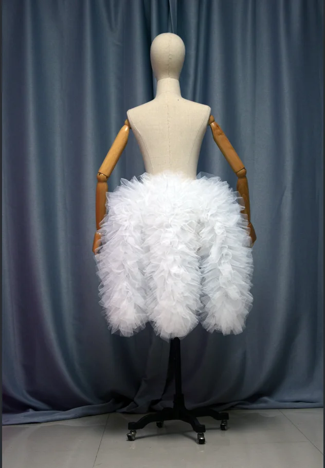 Fluffy Tulle Trailing Stage Dance Costume Dress - alternate angle