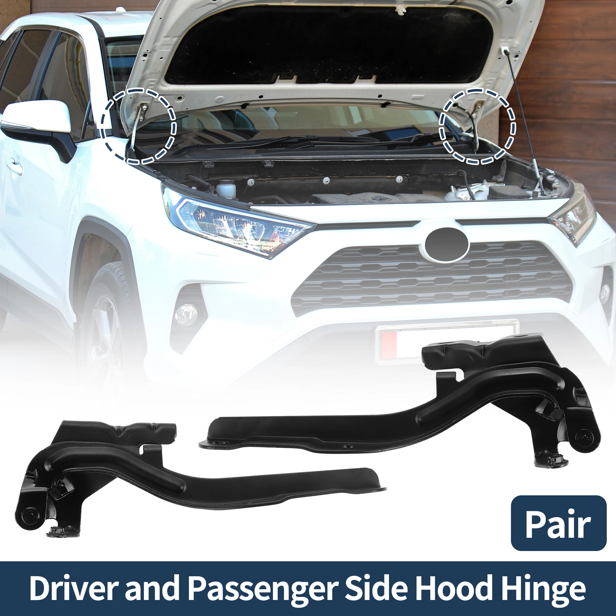 X Autohaux Hood Hinges for Kia Optima 2011-2016 Front Bonnet Bracket No.791102T000/791202T000 1 Pair