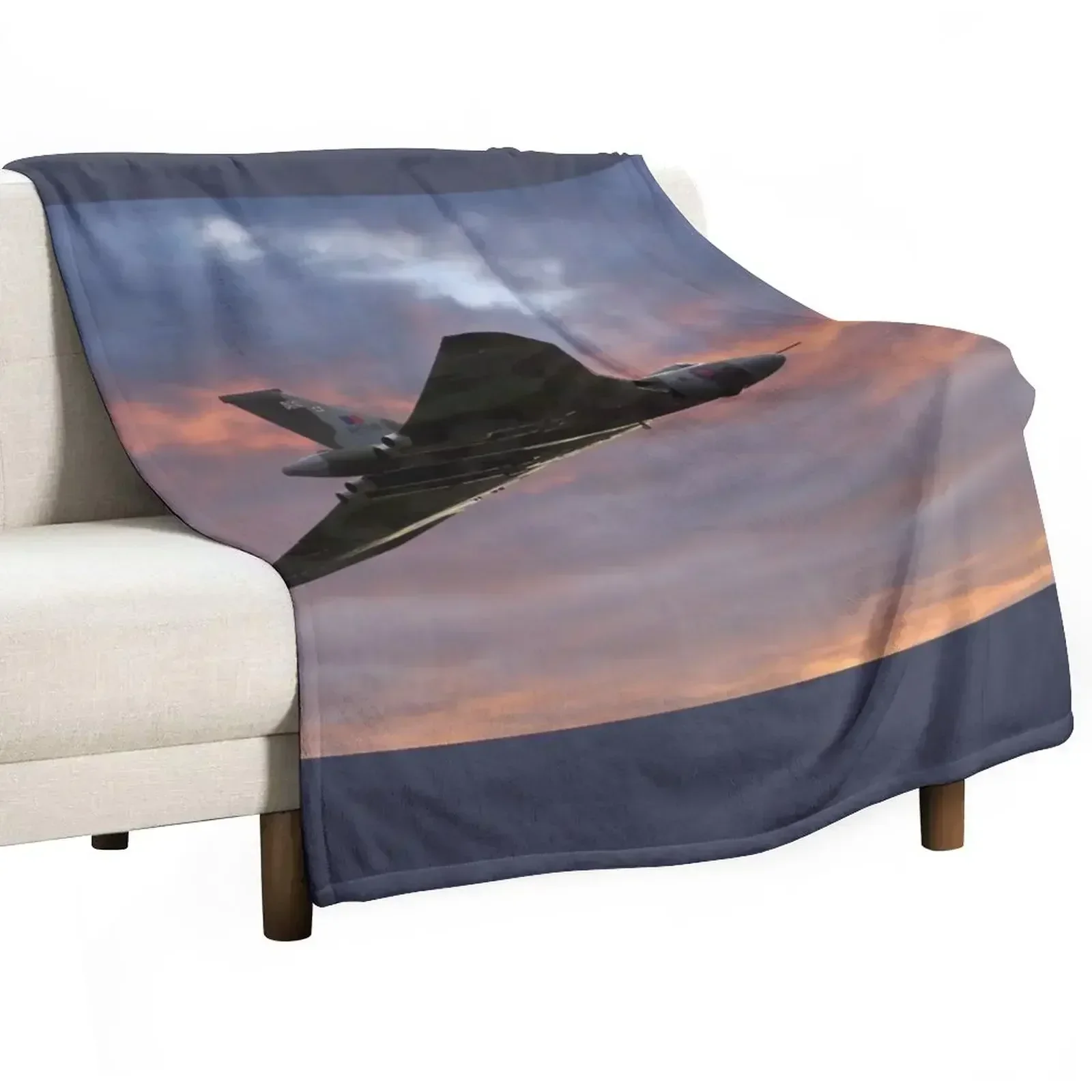 Avro Vulcan Bomber XH558 Throw Blanket Luxury Designer Bed linens Blankets