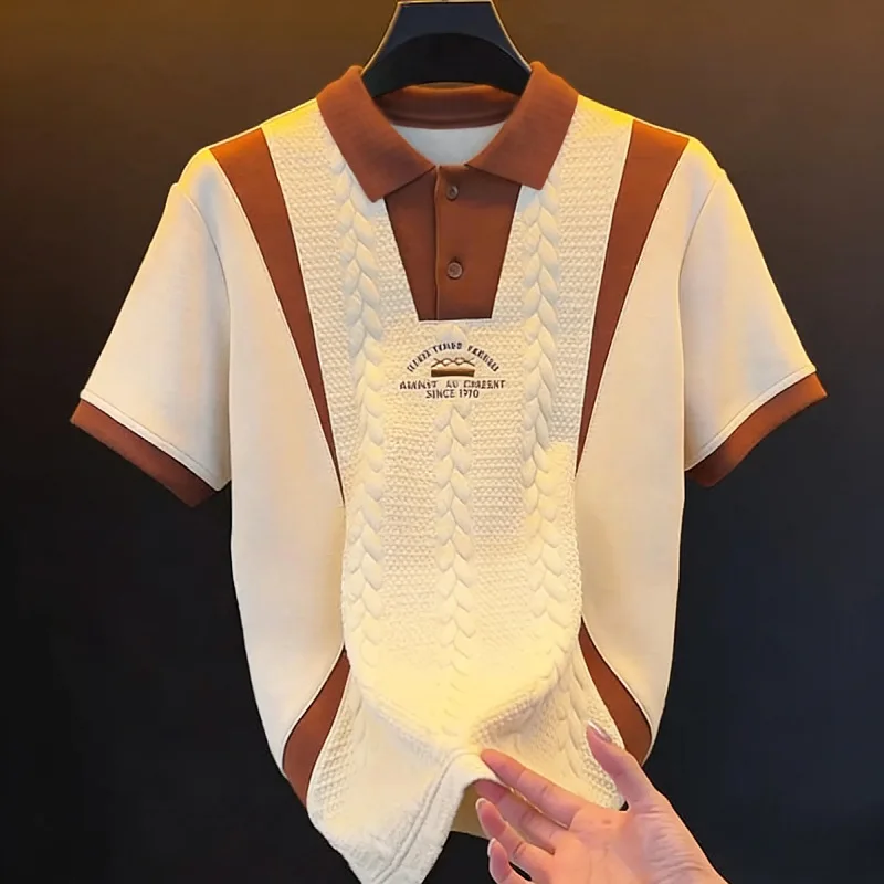 2026 New Runway Style Simple Casual Versatile T-Shirt With Turn-Down Collar And Short Sleeves POLO Shirt