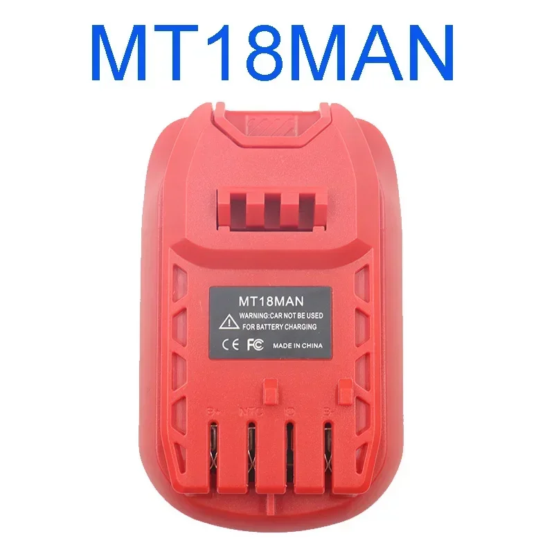 Mt18man dm18man adaptador conversor para makita para milwaukee para m18 48-11-1890 para dewalt 18v 20v bateria para ferramentas artesão