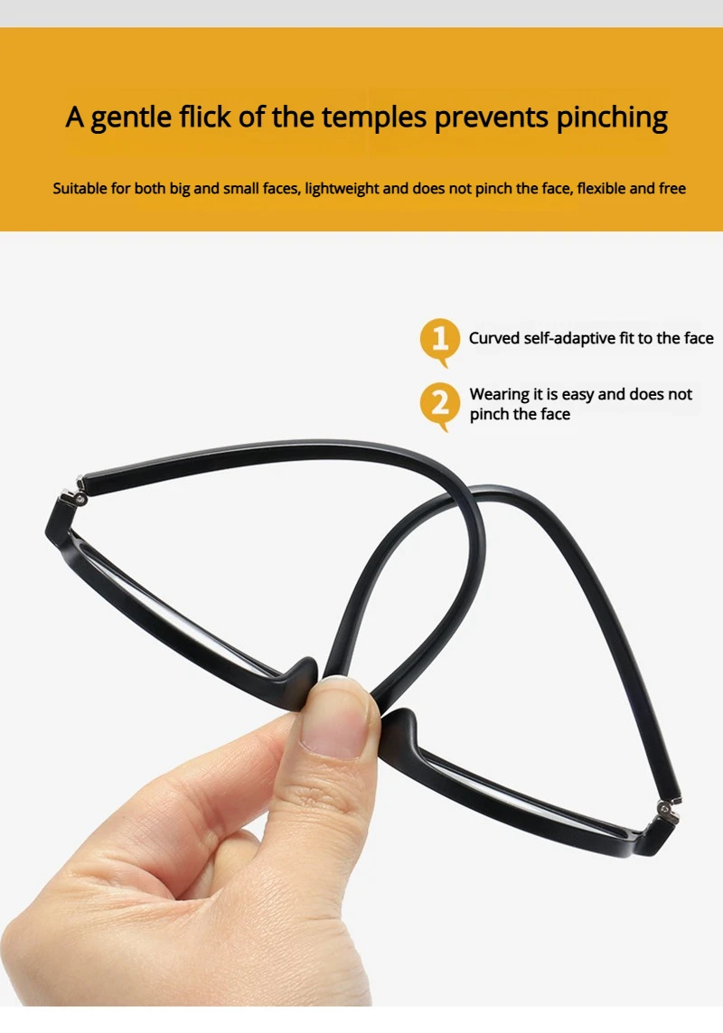 Ultraleichte, kleine Rahmen-Retro-Progressive-Multifokal-Lesebrille, blaues Licht blockiert Nah-Fernsicht-Anti-Augen-Brille – Detail 7