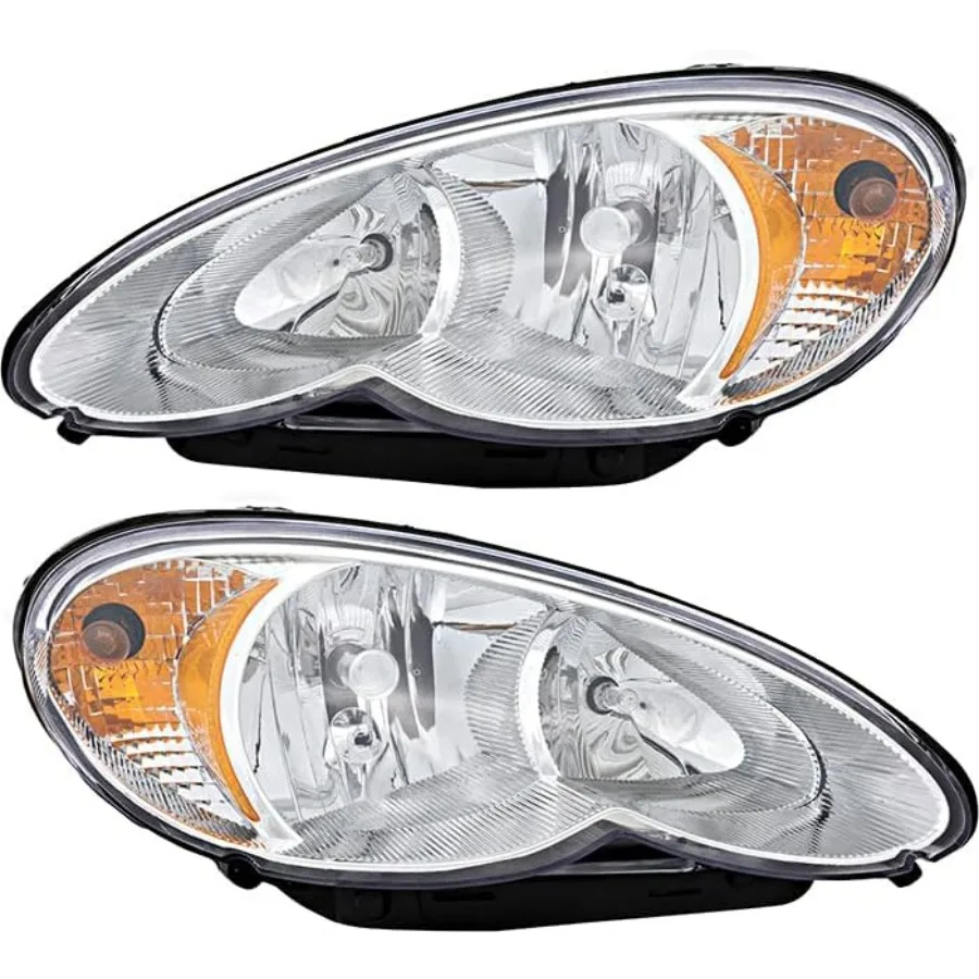 

For Chrysler Pt Cruiser Headlight 2006 2007 2008 2009 2010 Driver and Passenger Side Headlamp Assembly Replacement