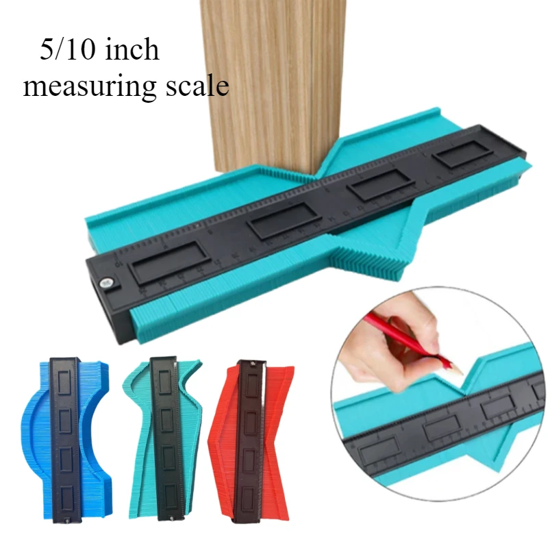 Medidor de contorno de perfil de 5/10 pulgadas, regla para fotocopiadora, plantilla de corte, instrumento de medición de carpintería, herramienta para azulejos de cerámica
