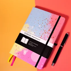 Corderona Love Bubble Bullet Dotted Journal, Carnet de voyage, Poche arrière avec licence, A5, 160 g/m², Couverture rigide