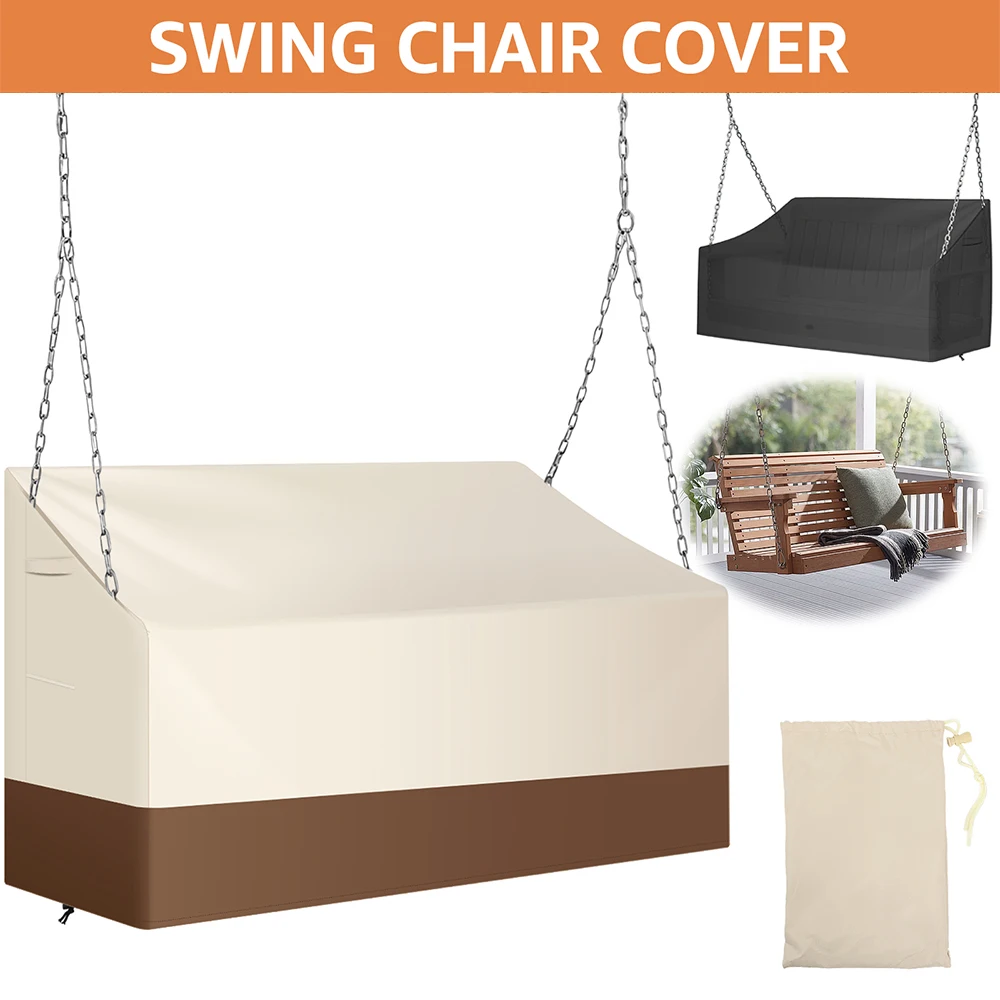 

Garden Swing Cover Outdoor Waterproof Hanging Porch Swing Cover with Drawstring Swinging Chair Dust Cover Hammock Protector