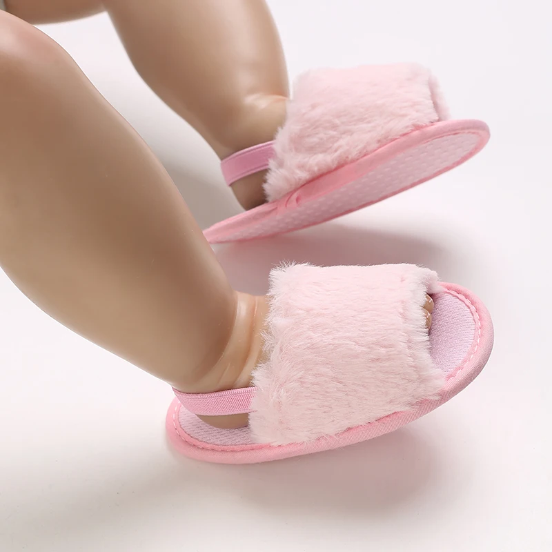 HAIZHIW 0-18 Months Fashion Faux Fur Baby Shoes For Newborn Spring Winter Cute Infant Toddler Baby Boys Girls Shoes