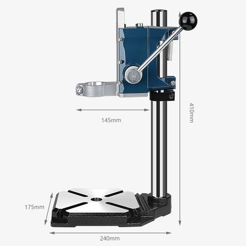 Aluminum Bench Drill Stand Electric Drill Clamp Base Frame Drill Holder Power Grinder Accessories For DIY Woodwork