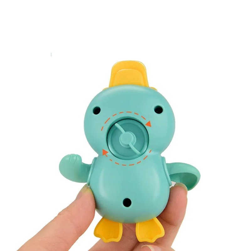 ของเล่นอาบน้ําคลาสสิกการ์ตูนสัตว์น่ารักสัตว์เป็ด WIND UP CHAIN ชุดว่ายน้ํา Clockwork ห้องน้ําเกมน้ําของเล่นชายหาดสําหรับเด็ก