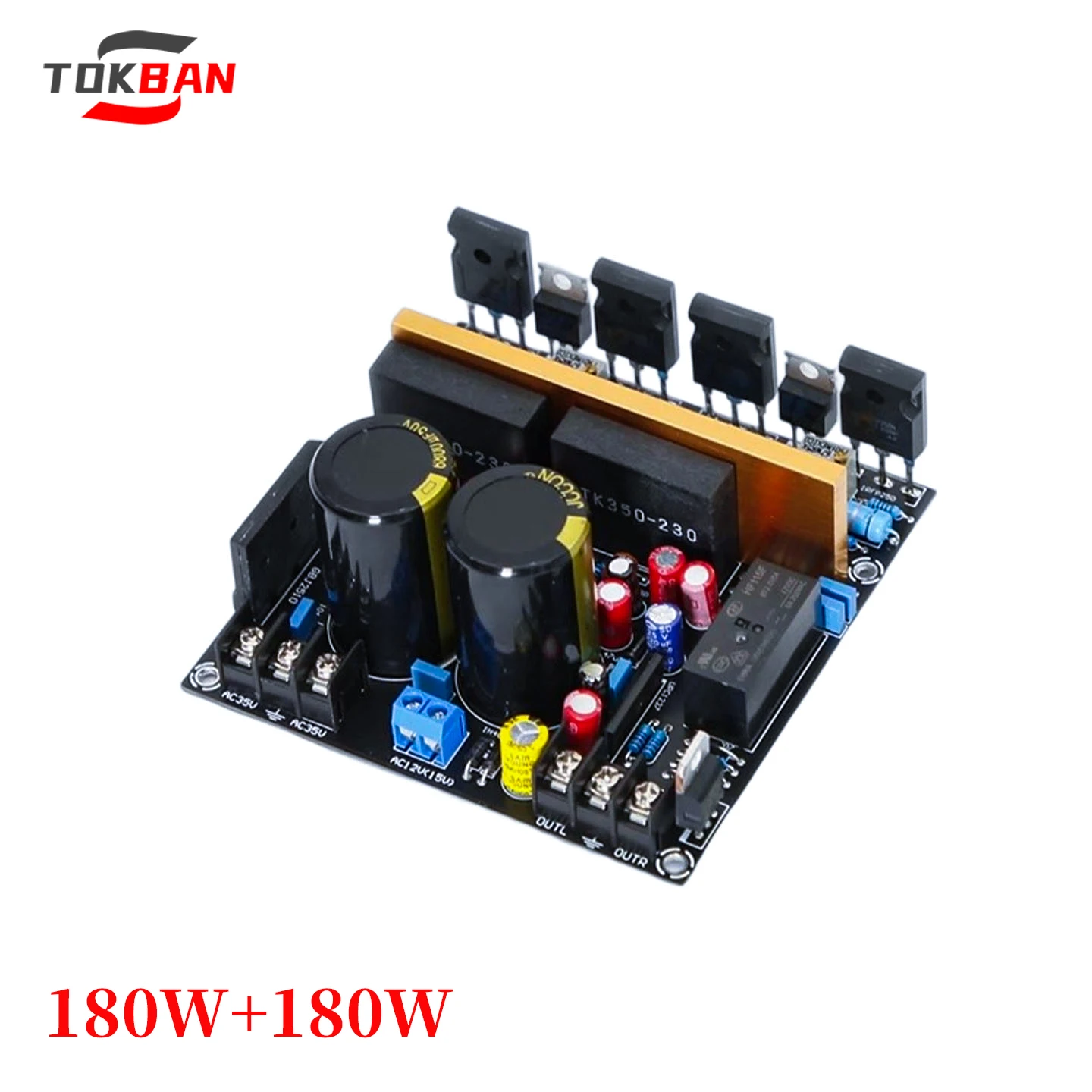 TOKBAN STK350-230 180w*2 2.0 Channel Class A And B Amplifier Board HiFi Stereo Amplifier Commonly Used In Home Theater