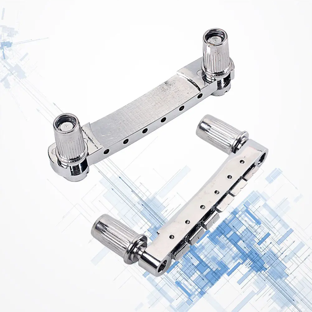 

1 set Chrome Guitar Bridge Metal Saddle Replacement For Electric Guitar Fully Adjustable Roller Bridge Acoustic Parts