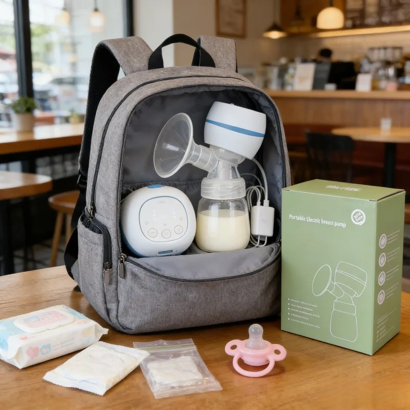 مضخة ثدي كهربائية ذكية الكل في واحد، شفط قوي تلقائي مع أوضاع تدليك، مضخة رضاعة صامتة مريحة #1